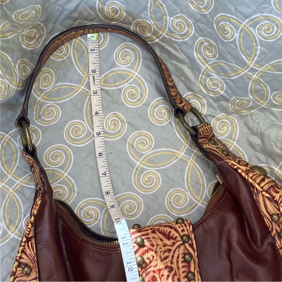 The Find Tooled Leather Hippie Boho Saddle Bag - Picture 13 of 15